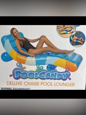 Deluxe Inflatable Chaise Lounger - PoolCandy